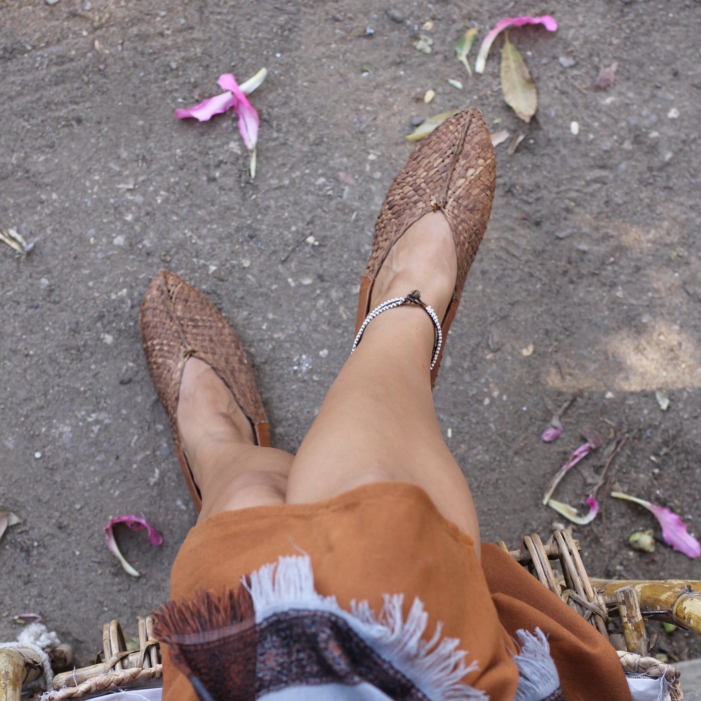 Shalateen shoes handmade leather hand-braided natural-leather made in Egypt flats handmade natural