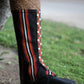 Amazigh Leather & Fabric Leg Warmers